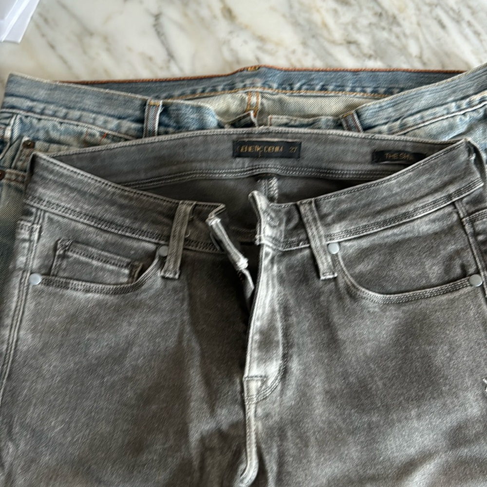 2 Pairs of Jeans 7 for all mankind size 31 and Genetic Denim size 27